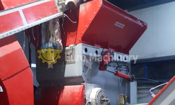 Plastic Waste Shredder for processing PE flim and extracts. Can output 700 kg/h. Ustun Is SHD S120. Used recycling machines for sale. Euro machinery
