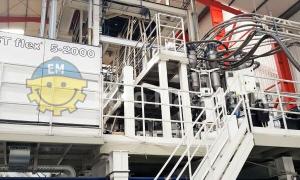 Used Macchi Cast film line, 5 screws, for multi-layer extrusion. We specialise in blown film, cast film and sheet extrusion equipment. Contact us today!