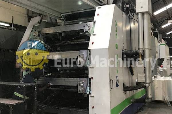 Flexographic Machine for printing in 8 colors. Can print on: PE, PP, OPP, PET, Paper. Bielloni Brand Flexo Printer for sale from Euro Machinery