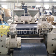Roll bag making machine for sale by Euro Machinery. Production of garbage bags from recycled plastic film. Production of fruit and vegetable bags.