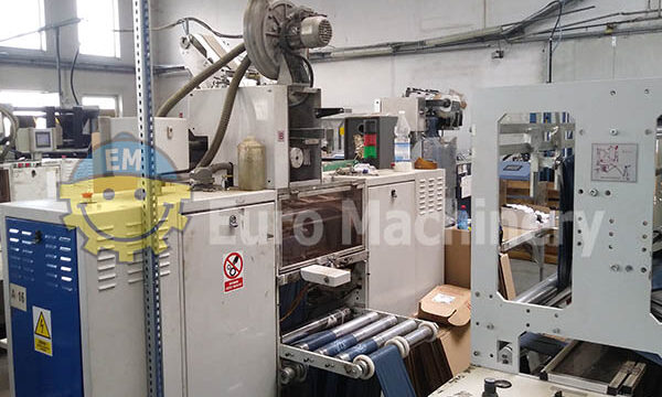Roll bag making machine for sale by Euro Machinery. Production of garbage bags from recycled plastic film. Production of fruit and vegetable bags.