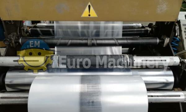 Used Blown film mono Extrusion line. For production of LDPE and HDPE. For sale by Euro Machinery. FORMAC Mono Layer. Mono flow air ring.