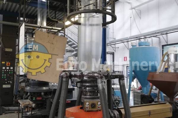 Used Blown Flim Extruder. For production of LDPE and HDPE. For sale by Euro Machinery. FORMAC Mono Layer. Mono flow air ring.