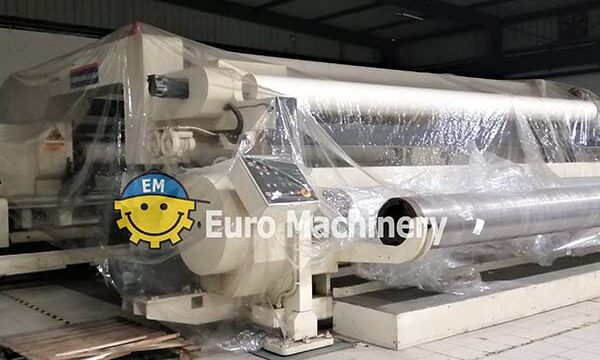 DMT Cast Film Line for BOPP material. High Output machine, unqiue opportunity to run BOPP material. Features 3 extruders. Contact us for more infomation.