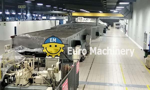 DMT Cast Film Line for BOPP material. High Output machine, unqiue opportunity to run BOPP material. Features 3 extruders. Contact us for more infomation.