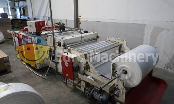 HEMINGSTONE bag making machine for producing PE and recycled extract bags. Machine is in excellent working order and can be seen in production.