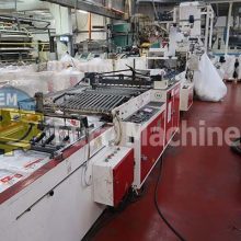 HEMINGSTONE patch Handle Bag Making Machine from LDPE and HDPE. Glue base reinforced patch handle bags. Used plastic bag making mahcines