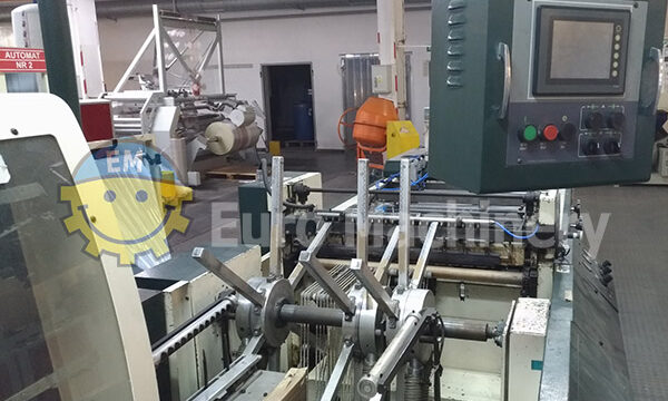 Wicket bag Making Machine for production of bread and chicken side weld bags. Can process recycled plastic for production of bags.