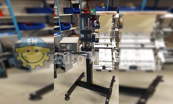 This machine is in-stock in our warehouse. It has been tested working and is in excellent condition. Buy with confidence! Collamat Label Applicator