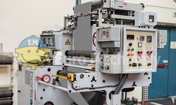Used machinery for rewinding and inspecting plastic films. DCM SPAG CB 600 Inspection and Doctoring Rewinder. Please contact us for more information.