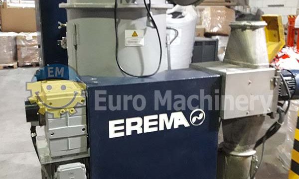 Used reycling machinery from Erema. For recycling LDPE and HDPE. Intarema Recycling Line model 504K. In good condition. Contact us today!