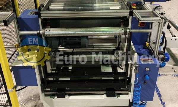 Folding unit with re-winder