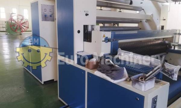 Film blowing machine with double winder.