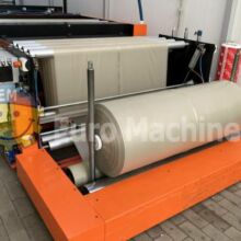 Plastic bag manufacturing machine for large bags.