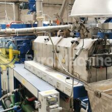 Twin screw extruder used for recycling with granules as the end product