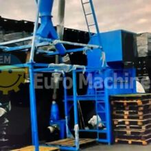 Plastic granulator machine with blower, cyclone and other accessories.