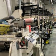 This flexo printing machine can work with film and cardboard.
