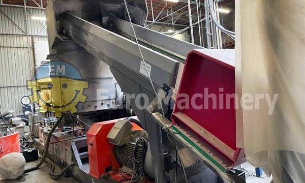 This plastic recycling machine can be seen in production.