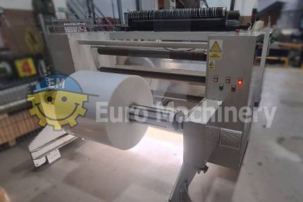 Secondhand film rewinding machine from Eltex with 1300 mm working width.