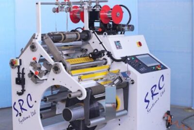 SRC 645 CS slitter rewinder ideal for narrow rewind rolls of various materials