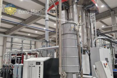 PET flakes decontamination and drying